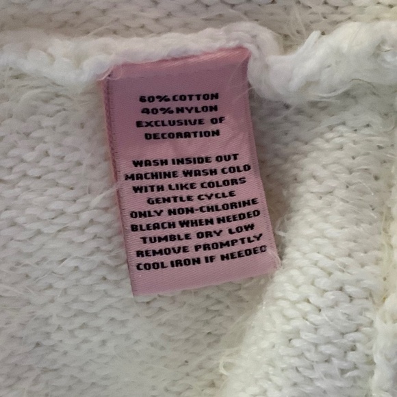 Juicy Couture Fuzzy Y2K Metallic Gold Sweater Size XL - Picture 8 of 9